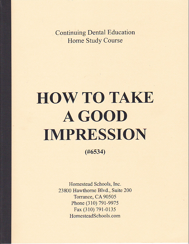 How to Take a Good Impression